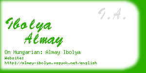 ibolya almay business card